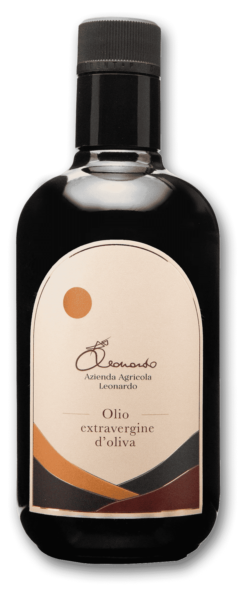 Bottiglia di Olio del Belice Extra Vergine d’Oliva Azienda Agricola Leonardo